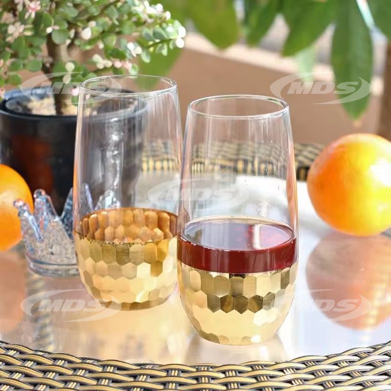 Creative Fish Scale Gilded Glass Egg cup Home Glass Drinking Juice Cups