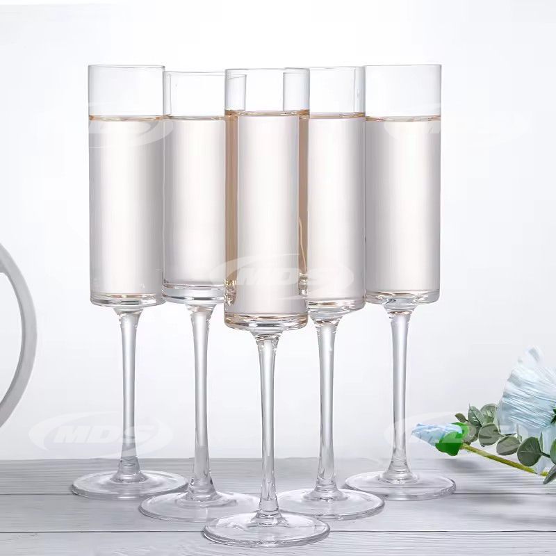 New Design 180ml Long Stem Lead Free Crystal Champagne Goblet Luxury Elegant Party Drinking Wine Glass