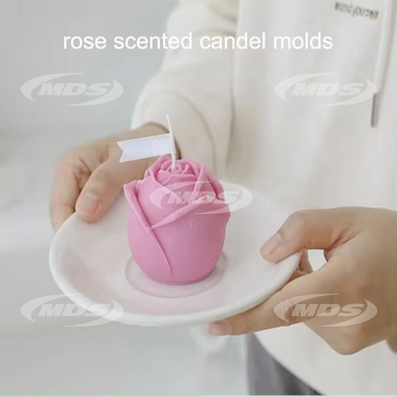 Wholesale Baking Mousse Cake Mould Rose Flower Molds for Candle Making 3D Silicone Candle Molds