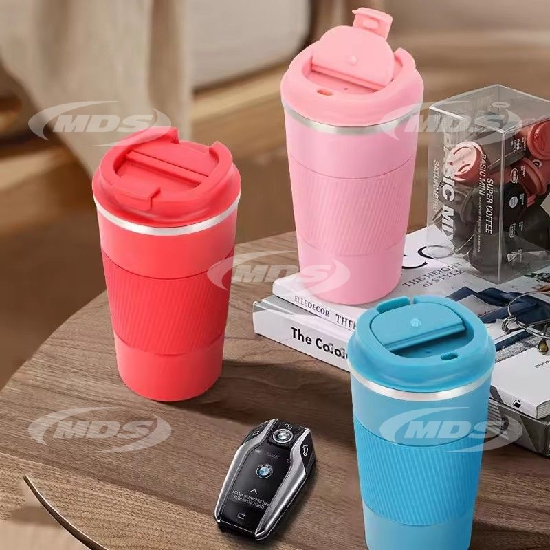 17oz Insulated Stainless Steel Silicone Double Wall Coffee Tumbler Reusable Coffee Cup For Hot Iced Beverage