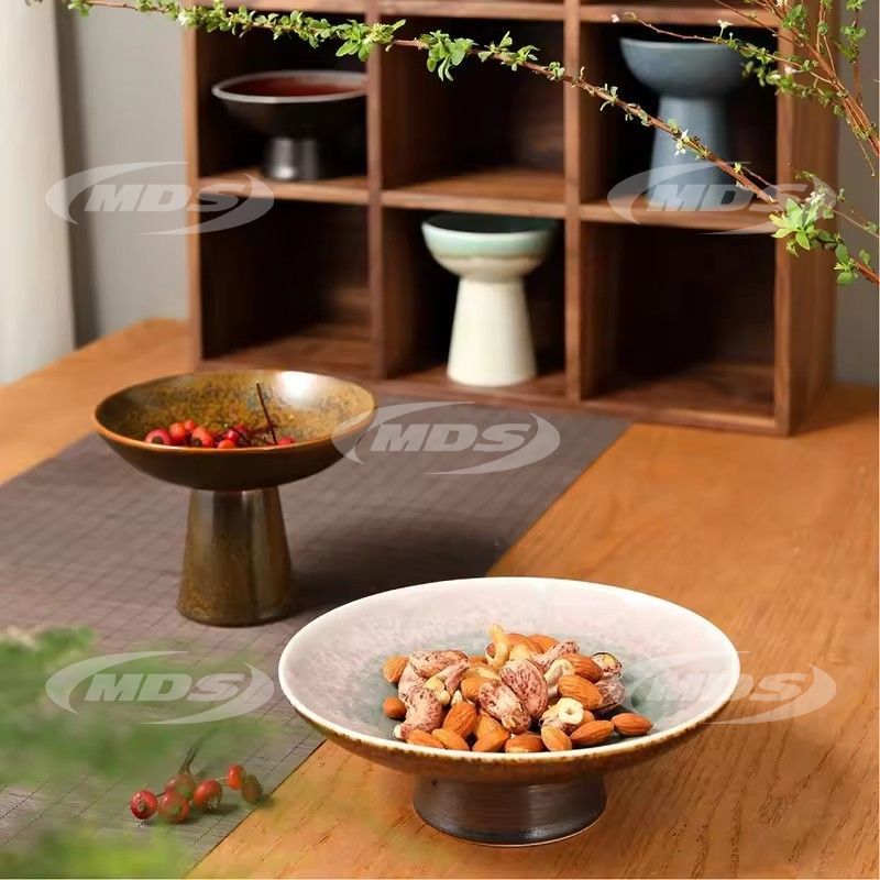 Ceramic kiln-formed tall bowl serving ice cream pudding bowl thick snacks bowls party restaurant tableware