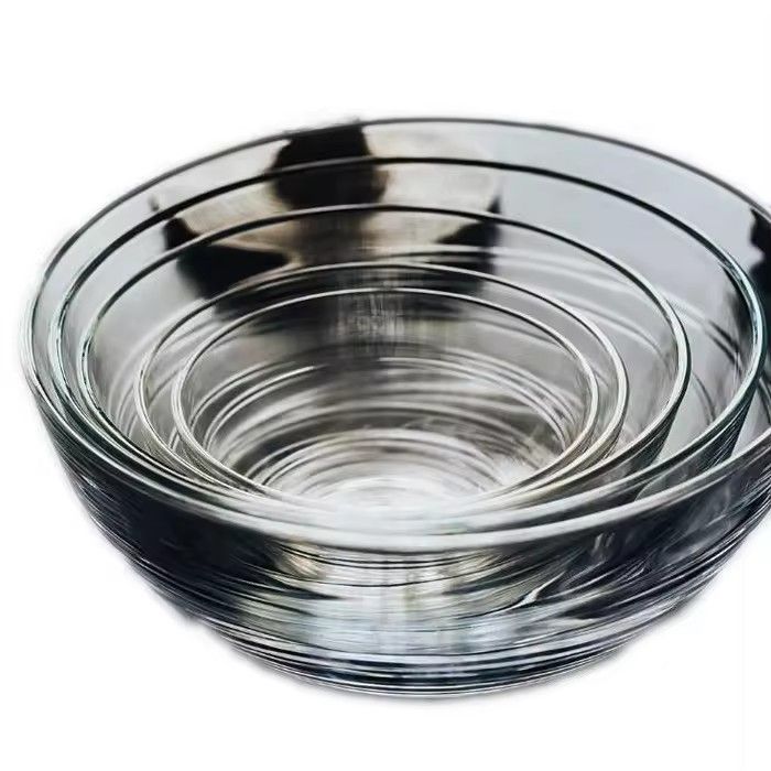 Decorative fancy heat resistant glass bowl for microwave oven