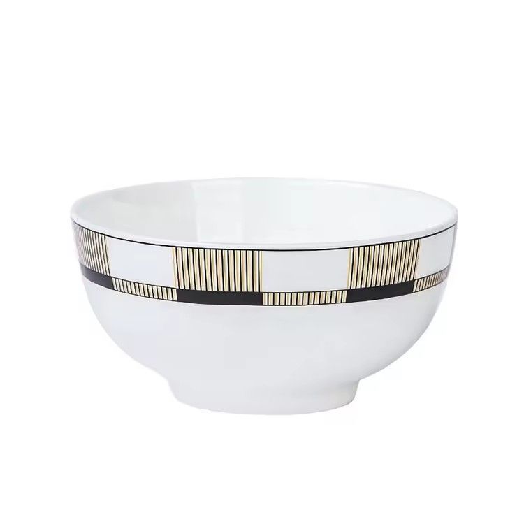 High grade bone china bowls set custom kitchen rice soup 4.5inch 6inch 7inch serving ceramic bowl