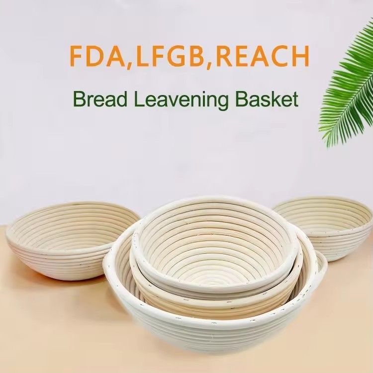 Indonesia rattan bread fermentation basket sourdough proofing bowl artisan round bannetons bread proofing bask