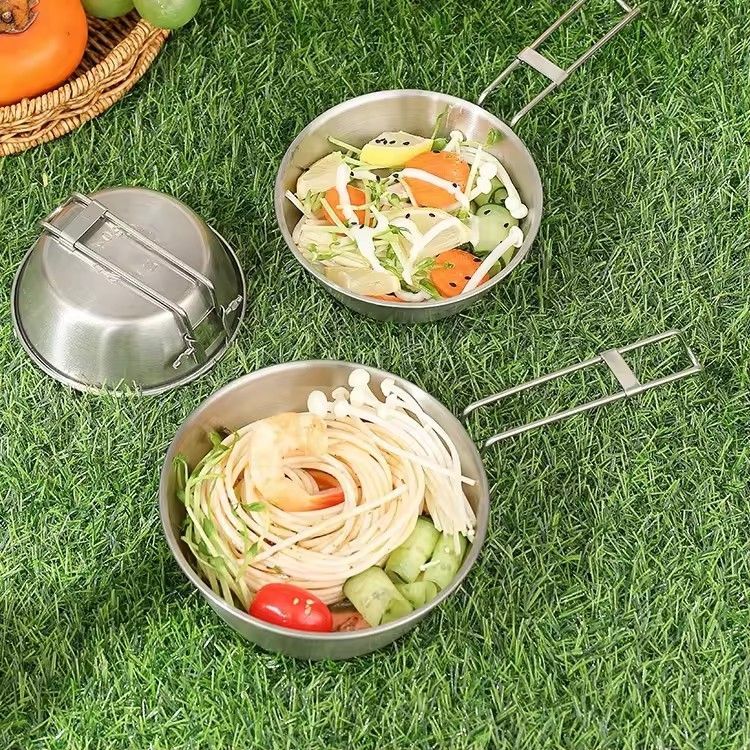 Outdoor camping shiraz bowl dishes & utensils bowls metal 304 stainless steel folding camping bowl