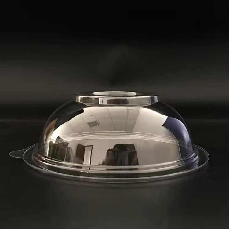 Transparent eco-friendly 770ml disposable plastic pet salad bowl with plastic lid