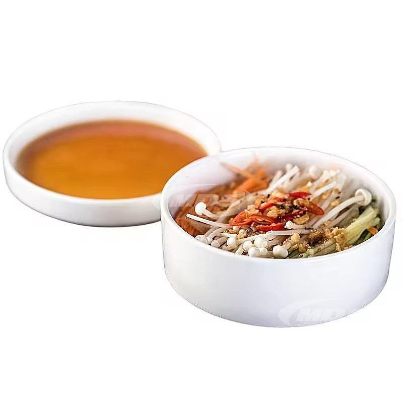 White ceramic dinnerware set soup steamer bowl with lid kitchen ceramic food storage container preservation bo