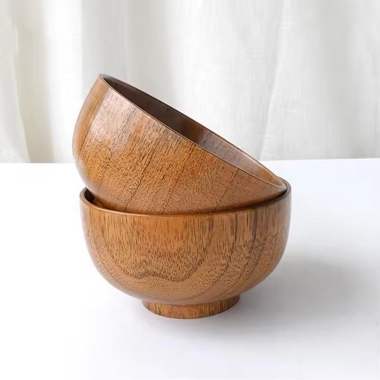 Wholesale kids wood bowl polishing decorative handmade wood bowls for food