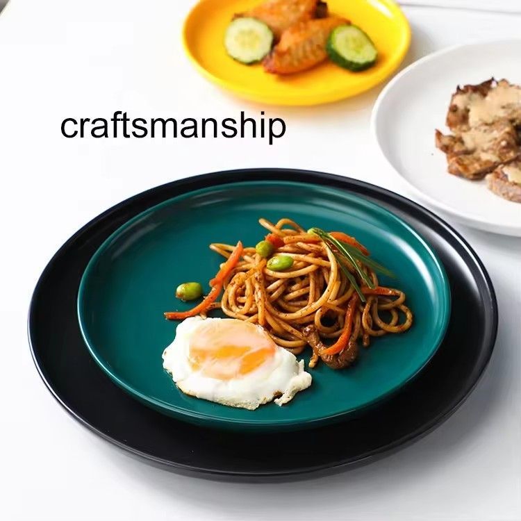 Hot hotel ceramic dinner steak plates porcelain luxury plates sets matte sushi set plates