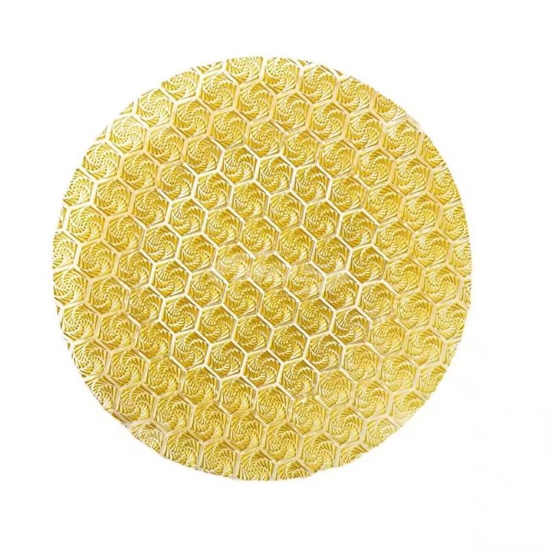 13-Inch Round Charger Dishes with Goldpink