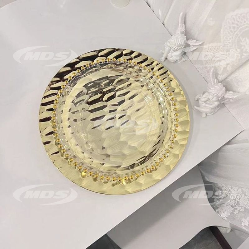 Elegant Tabletop Decor Luxury 13 Inch Plastic Under Plate