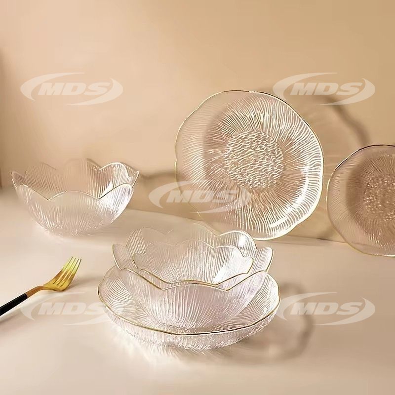 Hot Sale Small Dining Dish Manufacturer Glass Plate Set