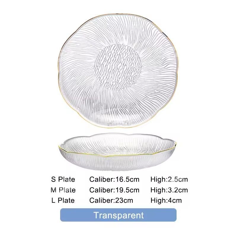 Hot Sale Small Dining Dish Manufacturer Glass Plate Set