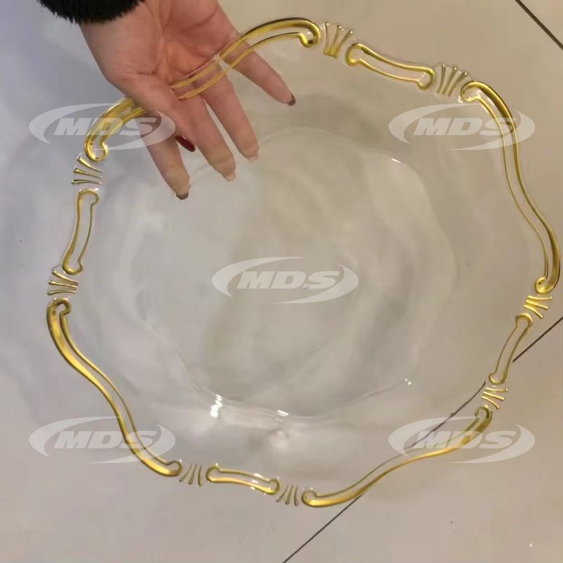 Ins Style Charger Plates Wholesale Plastic Try Elegant Wedding Party Round Plastic Charger Plates Unbreakable