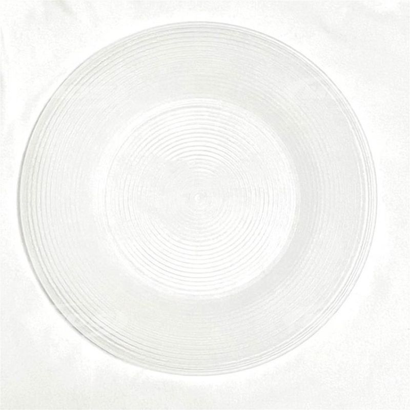 Party Banquet Wedding Table Decoration Acrylic Dinner Plates Bulk Clear Glass Charger Plates