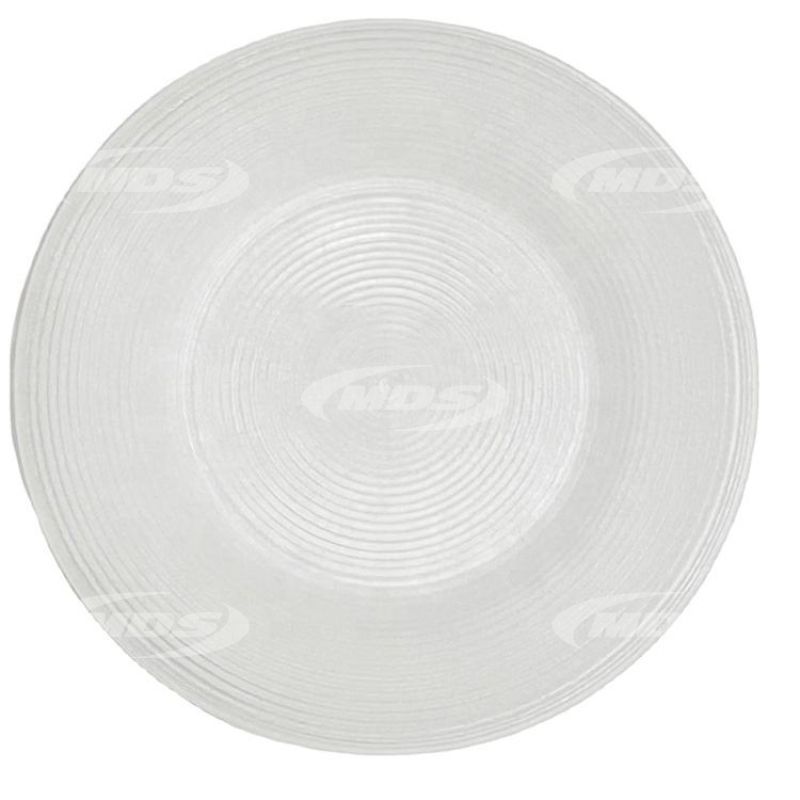 Party Banquet Wedding Table Decoration Acrylic Dinner Plates Bulk Clear Glass Charger Plates