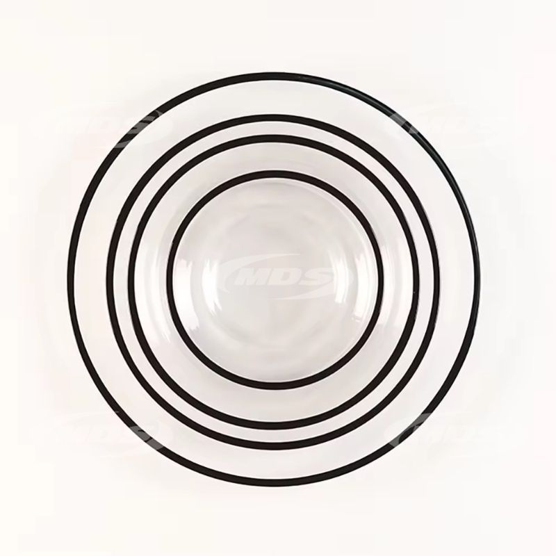 Round charger plates 13-Inch Party Plates Wedding Party Clear Glass Charger with rose gold silver or gold edge