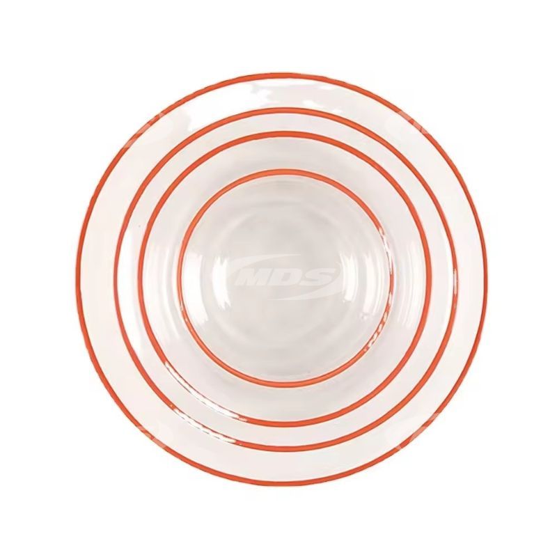 Round charger plates 13-Inch Party Plates Wedding Party Clear Glass Charger with rose gold silver or gold edge