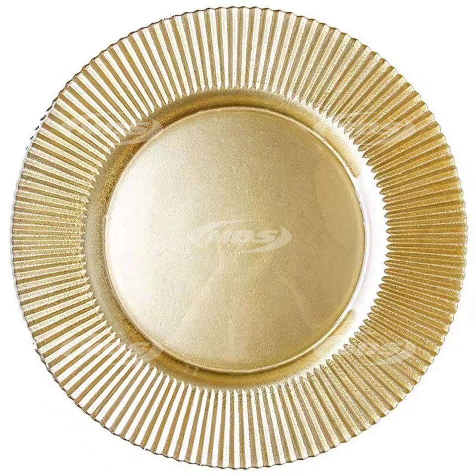 gold glass charger plates