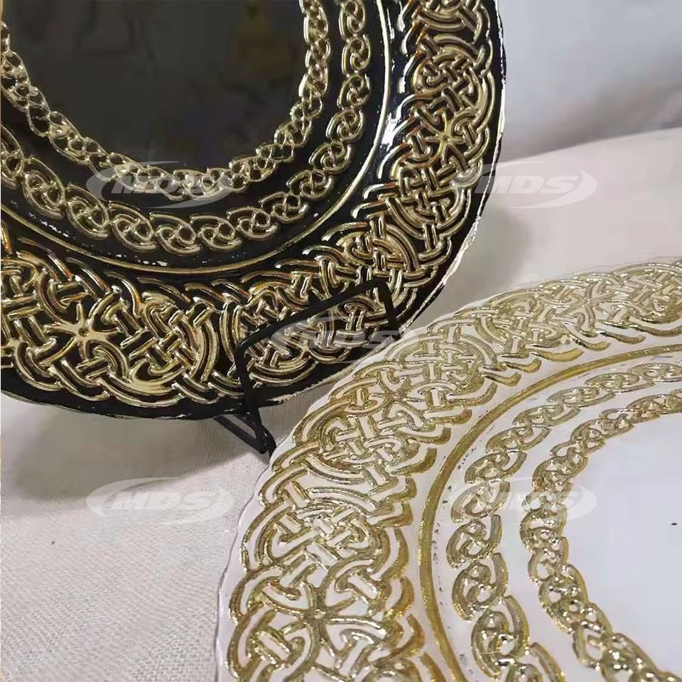 Wholesale, Customized Handpainted Antique Glass Charger Plate