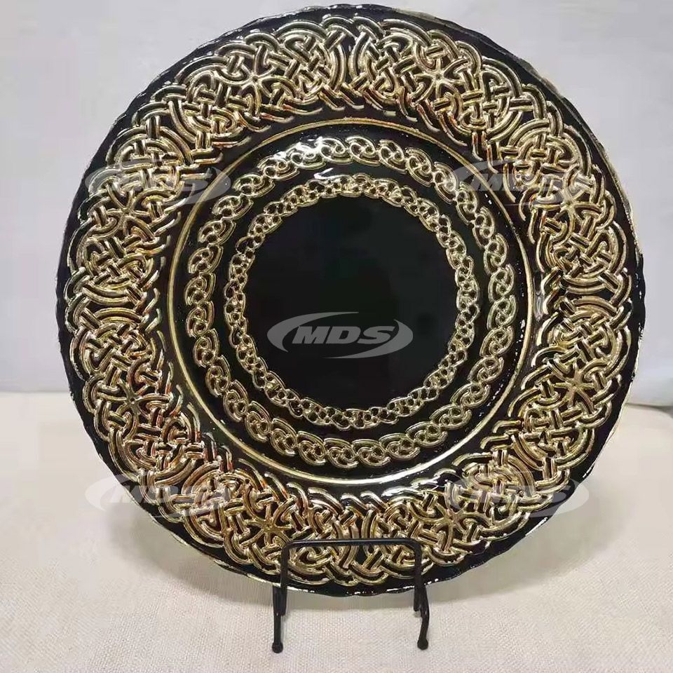 Wholesale, Customized Handpainted Antique Glass Charger Plate