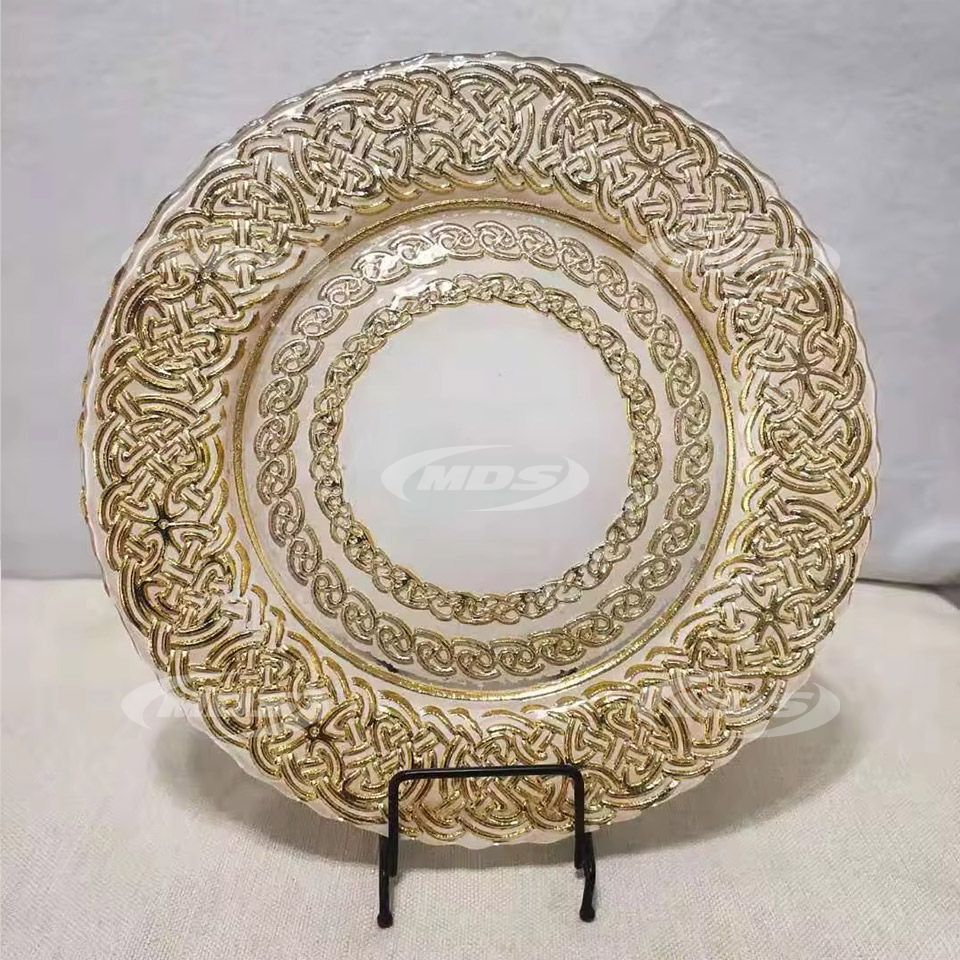 Wholesale, Customized Handpainted Antique Glass Charger Plate