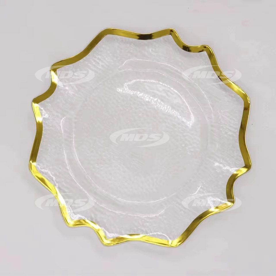 China leading manufacturer & exporter of 13 Inch Plastic Charger Plate, Wedding Decoration ,Irregular Dishes gold charger plates,wholesale dinnerware.