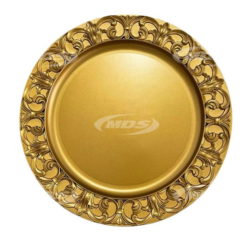  wholesale Gold plastic Charger Plates