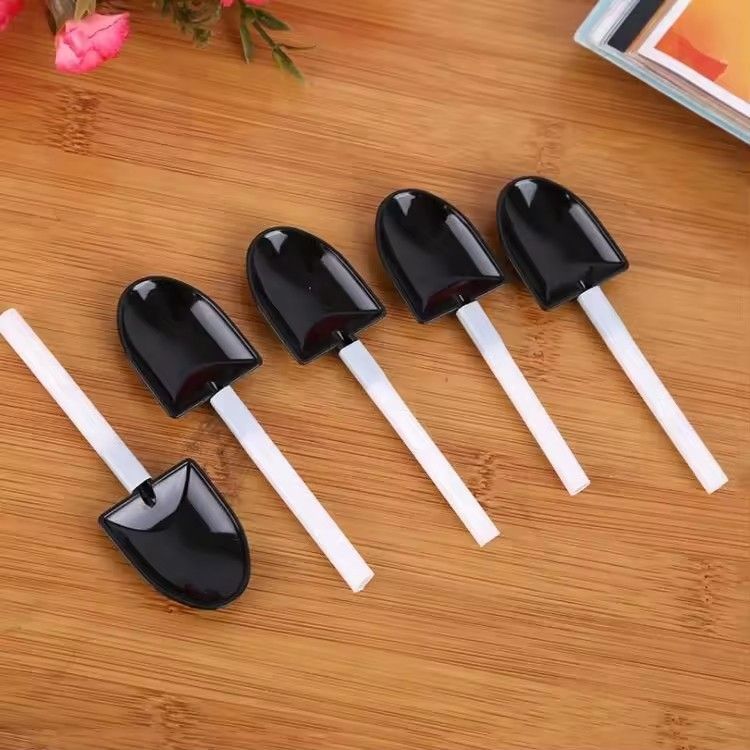 Disposable plastic shovel shape dessert spoon mini pudding ice cream spoon shovels