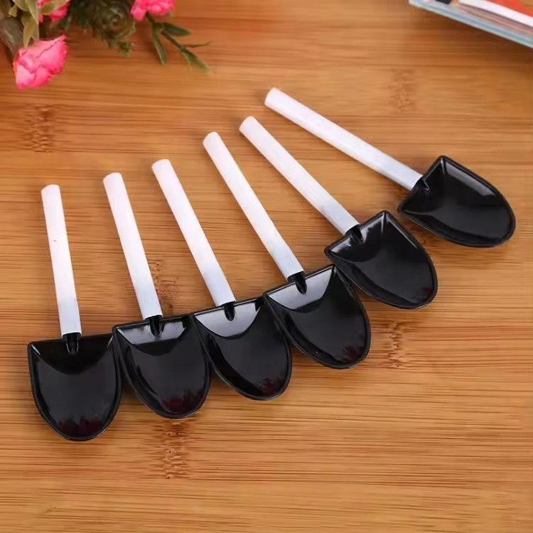 Disposable plastic shovel shape dessert spoon mini pudding ice cream spoon shovels