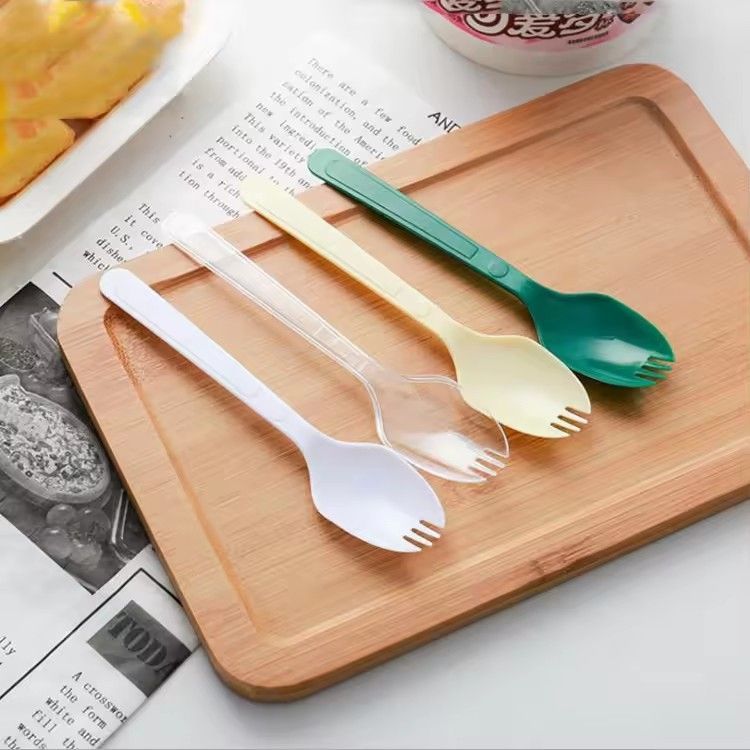 Food grade wholesale PS fruit salad ice cream plastic spoon fork price