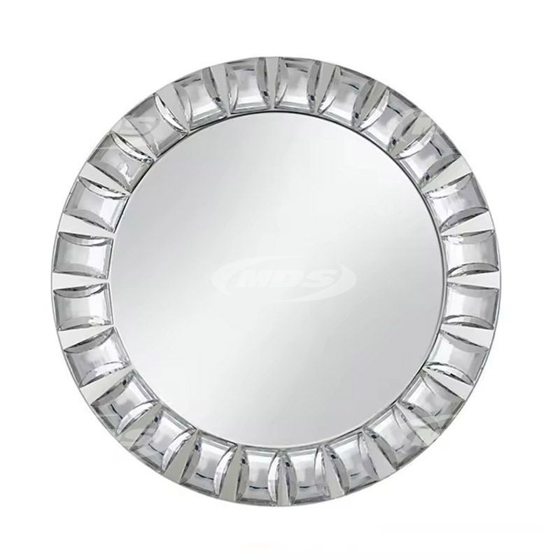 Wholesale wedding hotel luxury decorative, jeweled diamond mirror charger plats