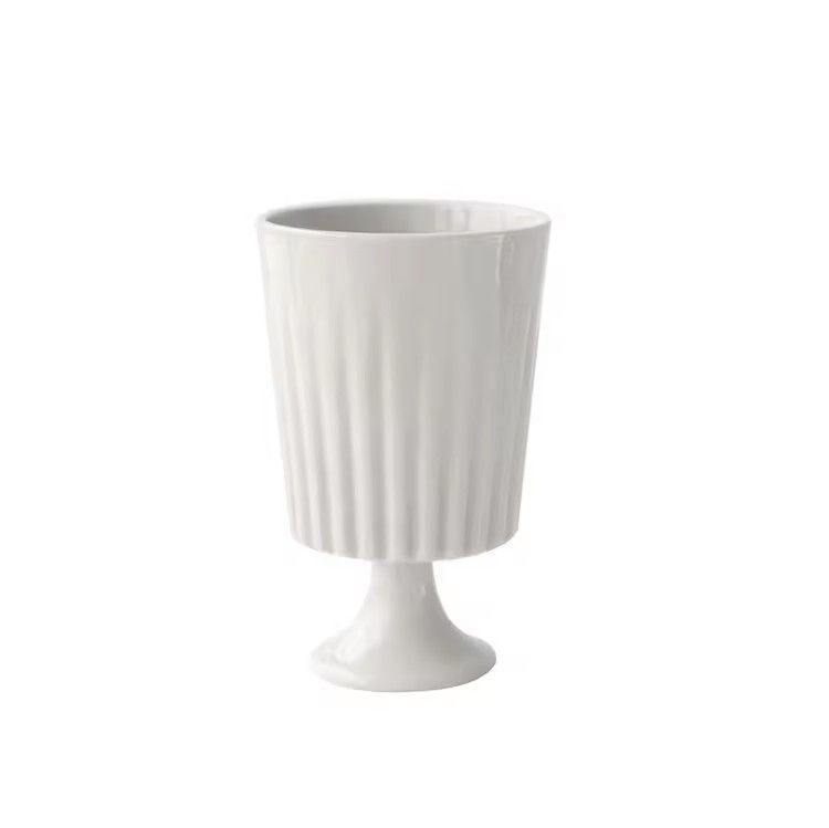 Creative ceramic water cup embossed goblet ceramic ice cream cup home cocktail cup