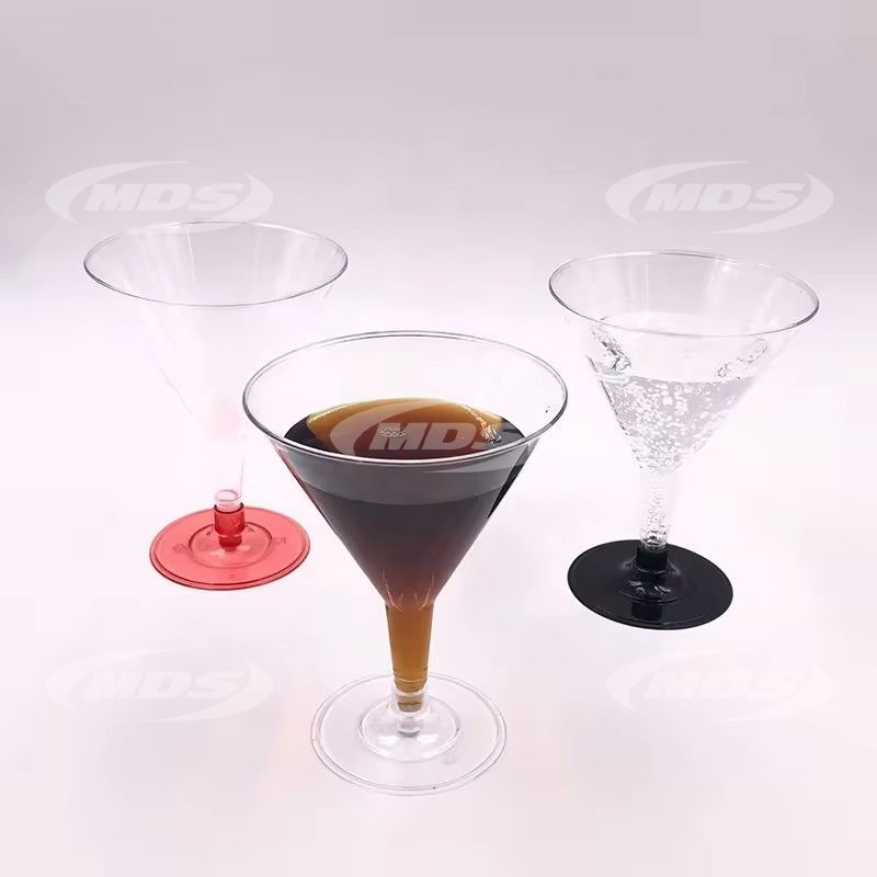 24 pack party cocktail glasses disposable reusable wine glasses clear plastic promotional martini glass