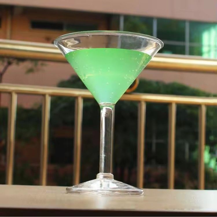 Hot selling OEM 6oz disposable pc cocktail glass clear plastic martini glass