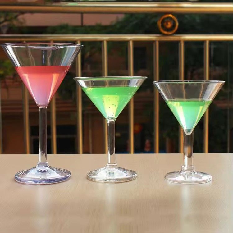 Hot selling OEM 6oz disposable pc cocktail glass clear plastic martini glass