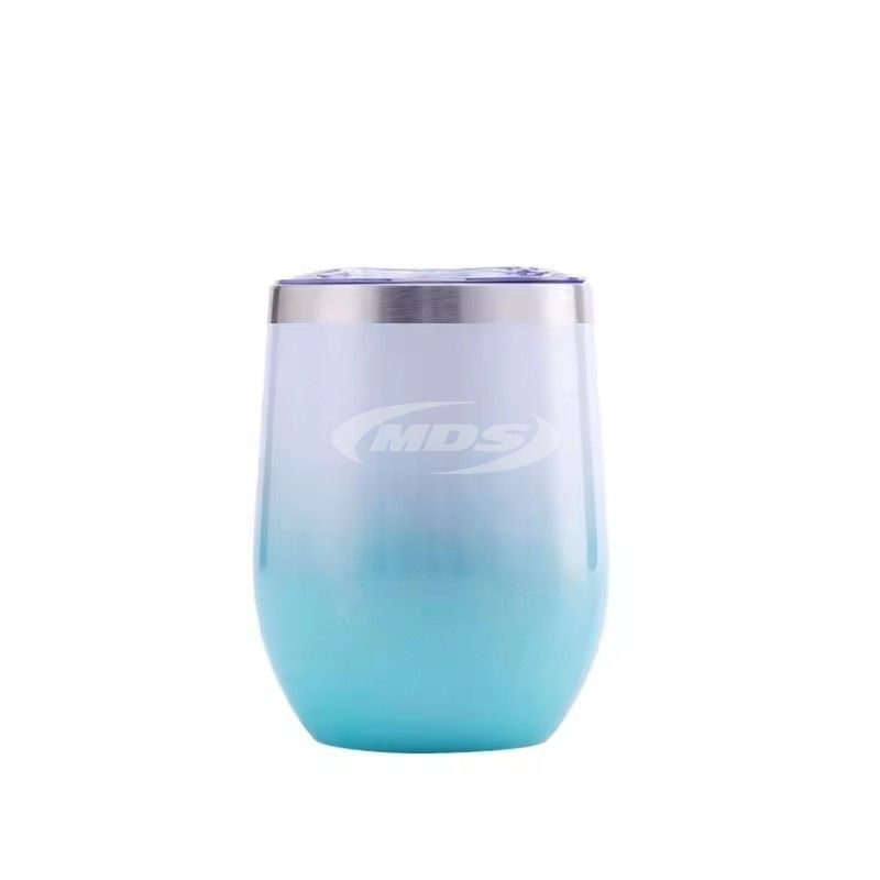 Bars outdoor wine tumbler rainbow paint 12oz stainless steel insulated wine glass travel coffee mug tumbler with lid