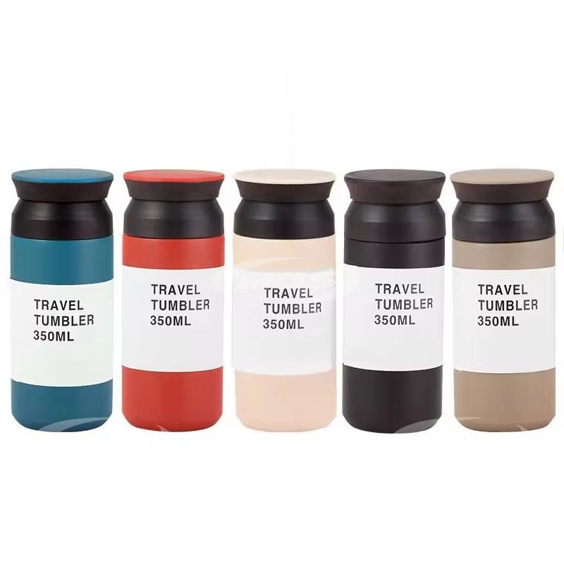 Simple travel coffee tumbler portable 350ml 480ml stainless steel student vacuum insulated water bottle