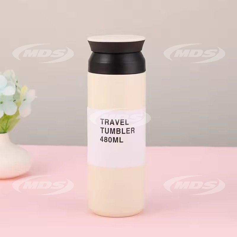 Simple travel coffee tumbler portable 350ml 480ml stainless steel student vacuum insulated water bottle