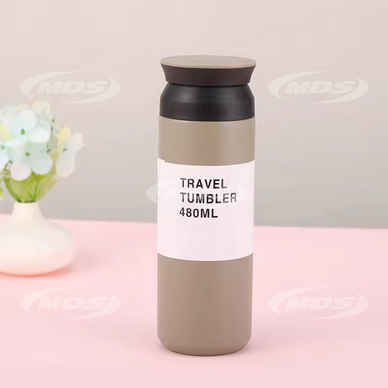 Simple travel coffee tumbler portable 350ml 480ml stainless steel student vacuum insulated water bottle