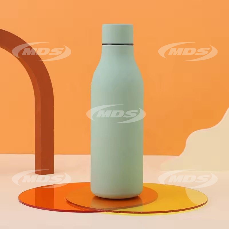 550ml colas shape water bottle double wall insulated vacuum 304 stainless steel rubber coated water bottle