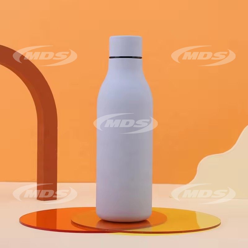 550ml colas shape water bottle double wall insulated vacuum 304 stainless steel rubber coated water bottle