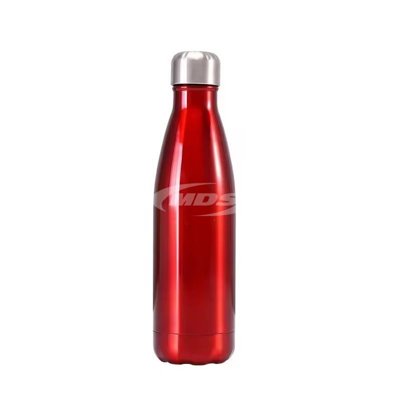 Custom logo 500ml double wall sport vacuum bottle colas shape stainless steel insulated water bottle