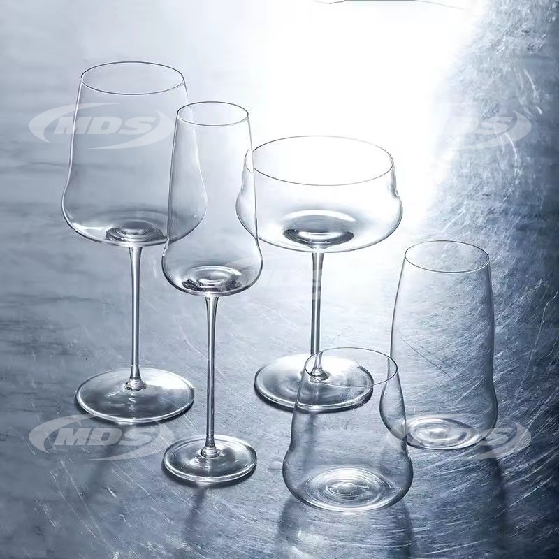 Wholesale handmade Ultra-thin series wine set Bordeaux wine glass Crystal glass Burgundy light luxury slim stem stemware