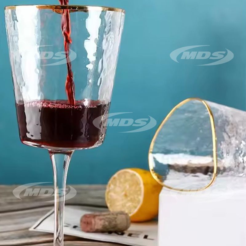 Triangle Vintage Red Wine Glasses Flowers Light Luxury Gradient Color Wine Glass Goblet Glasses