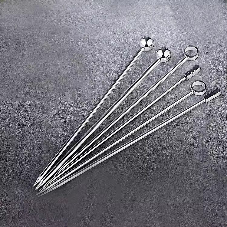 Stainless steel custom fruit needle cocktail bar sign drink pick spear party tools fruit needles