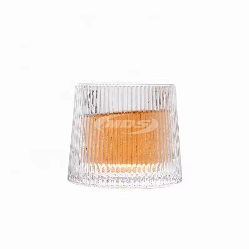 Creative Custom Logo Boxes Relief Decompression Embossed Crystal Whisky Glass Cup Rotating Whiskey Glasses Sets