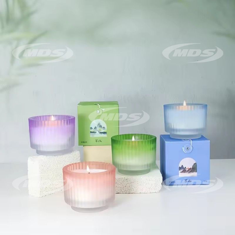 Wedding home decor glass jar private label long burning soy wax scented candles promotional candle gift set