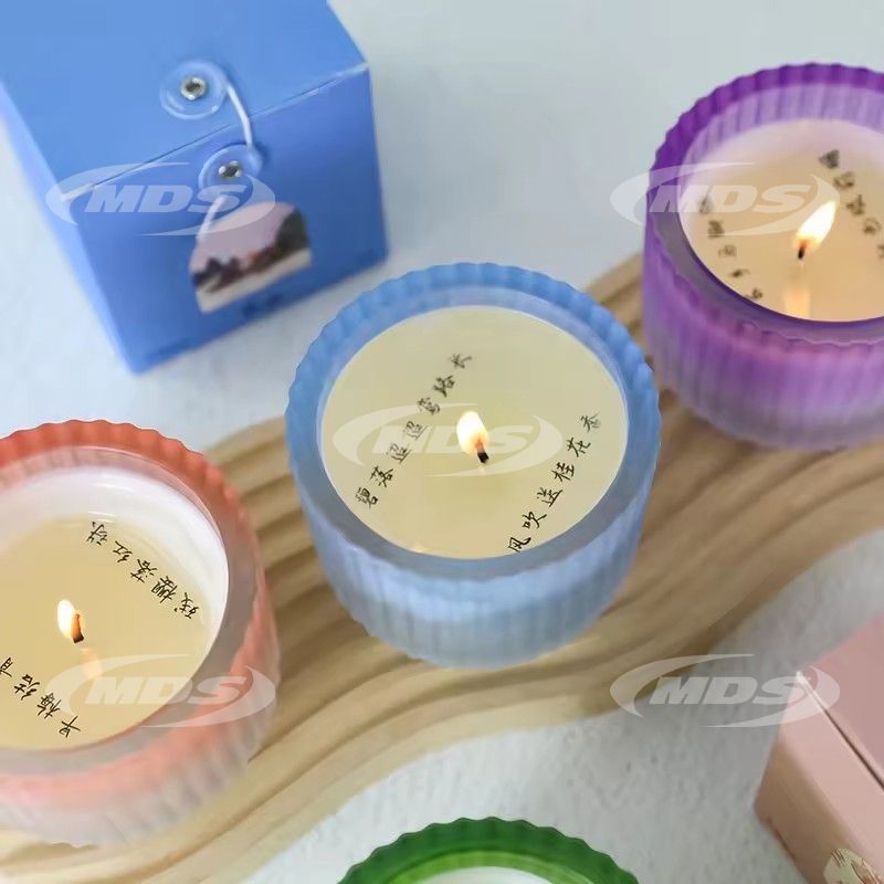 Wedding home decor glass jar private label long burning soy wax scented candles promotional candle gift set