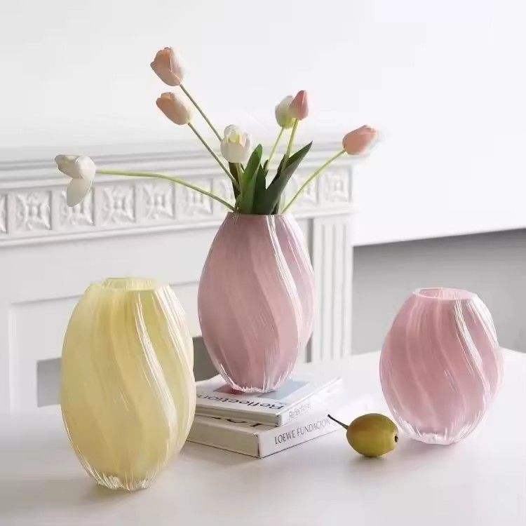 Luxury Hydroponic Art Cheap Wedding Table Coloured Glaze Modern Glass Flower Vase For Home Decor